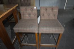 *Pair of Button Back Barstools