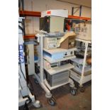 *Metal Trolley and Contents Including Monitors, Sampling Projector, etc.