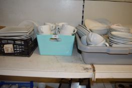 *Quantity of White Dishes, Cups, and Saucers
