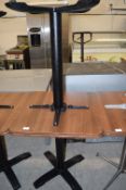 Two 60cm Square Tables with Black Base