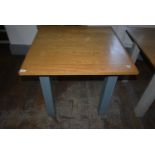 *Square Oak Topped Dining Table on Painted Base 88x88cm