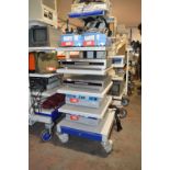 *Metal Trolley and Contents Including Alaris Single Channel Pumps, Sony DVD Recorders, etc.