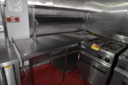 *Stainless Steel Preparation Table with Undershelf, Appliance Gap, and Upstand to Rear 180x64cm