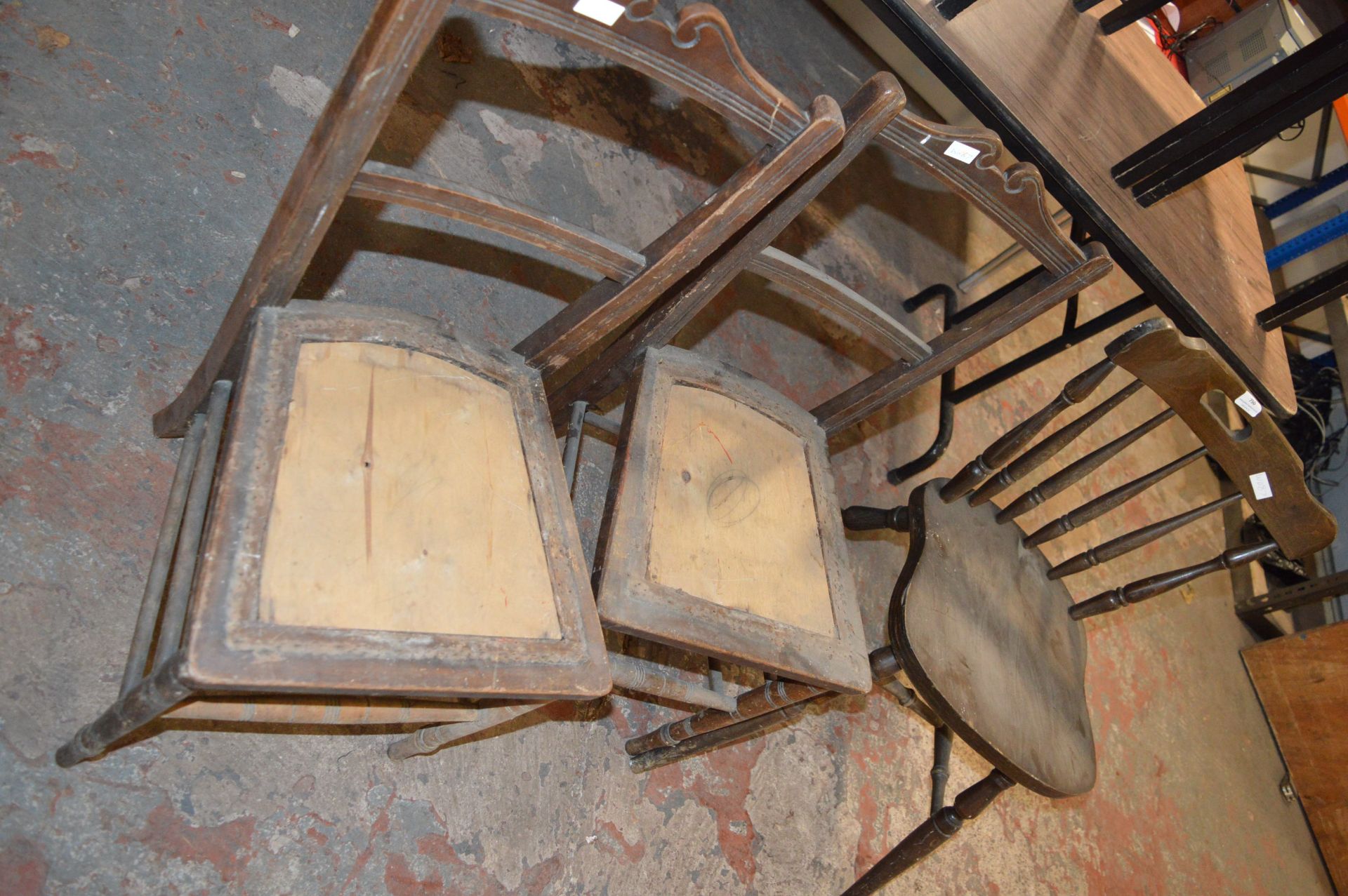 Three Wooden Chairs (two require restoration) - Image 2 of 2