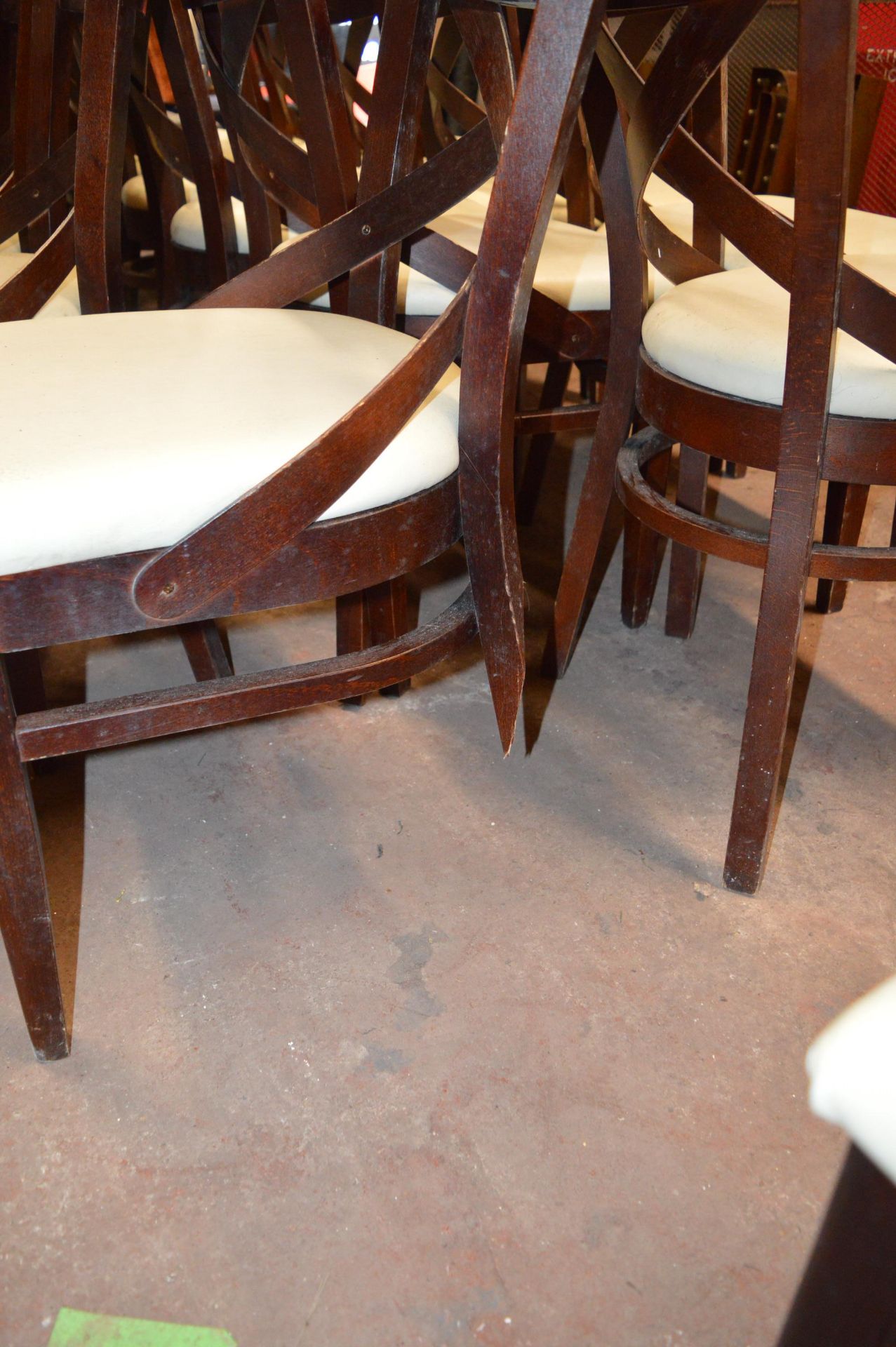 *Five Brown Chairs with Off-white Seats Plus One with Faults - Image 3 of 3