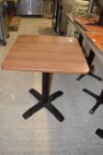 Two 60cm Square Tables with Black Base