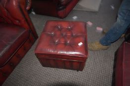 *Oxblood Chesterfield Style Pouffe