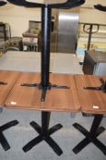 Two 60cm Square Tables with Black Base