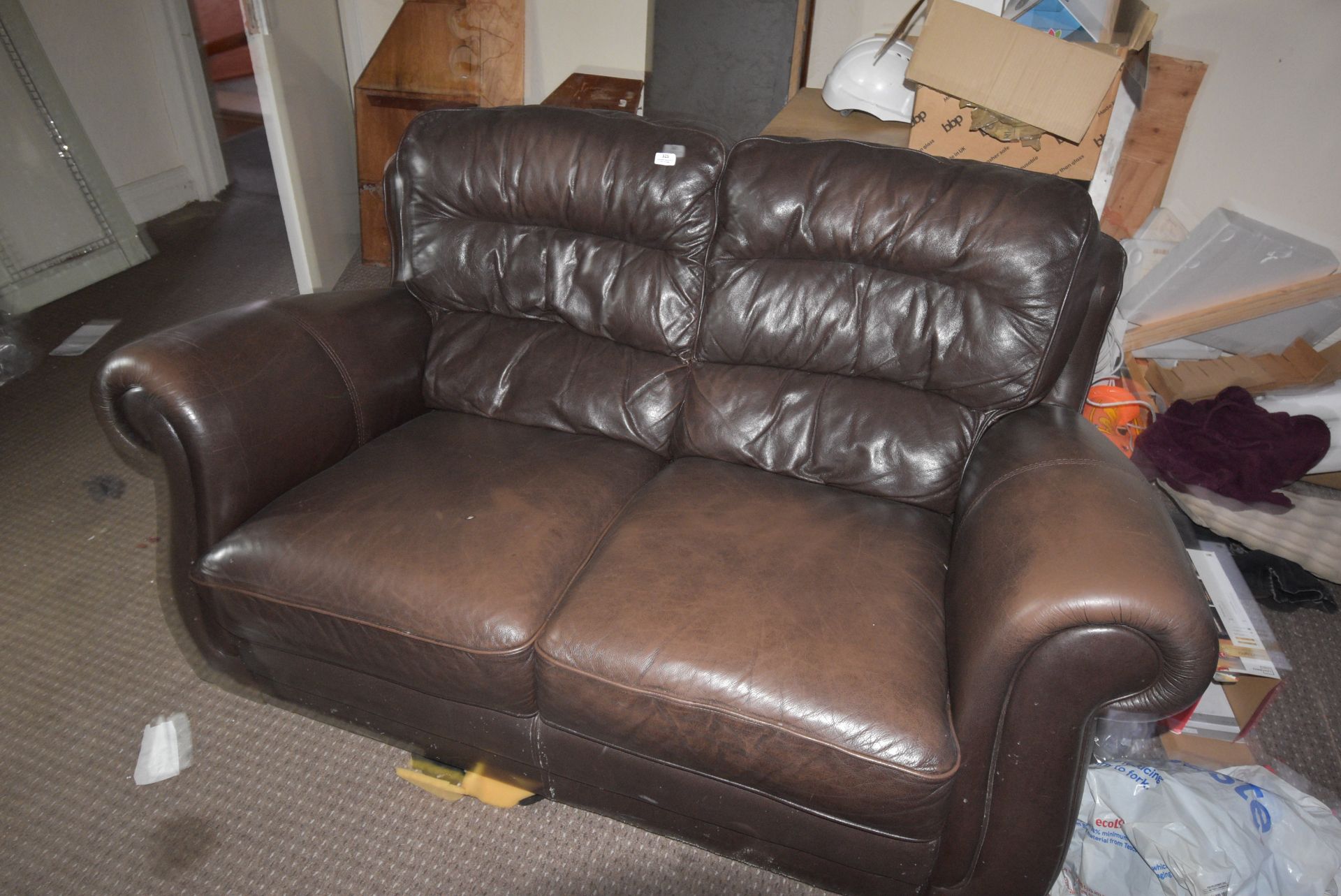 *Leather Two Seat Chair