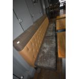 *Upholstered Bench Seat with Button Back 330cm long