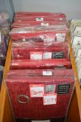 *Seven Pairs of Assorted Red Eyelet Curtains