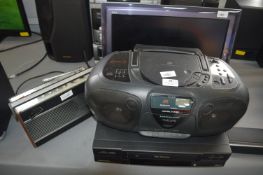Panasonic Viera 18" TV, Philips CD Player, and a R