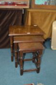 Oak Nest of Three Tables