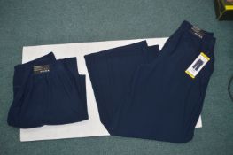 *2x Hilary Radley Navy Blue Trousers Size: 10