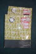 *Two Pairs of Montgomery Lined Eyelet Curtains 46"