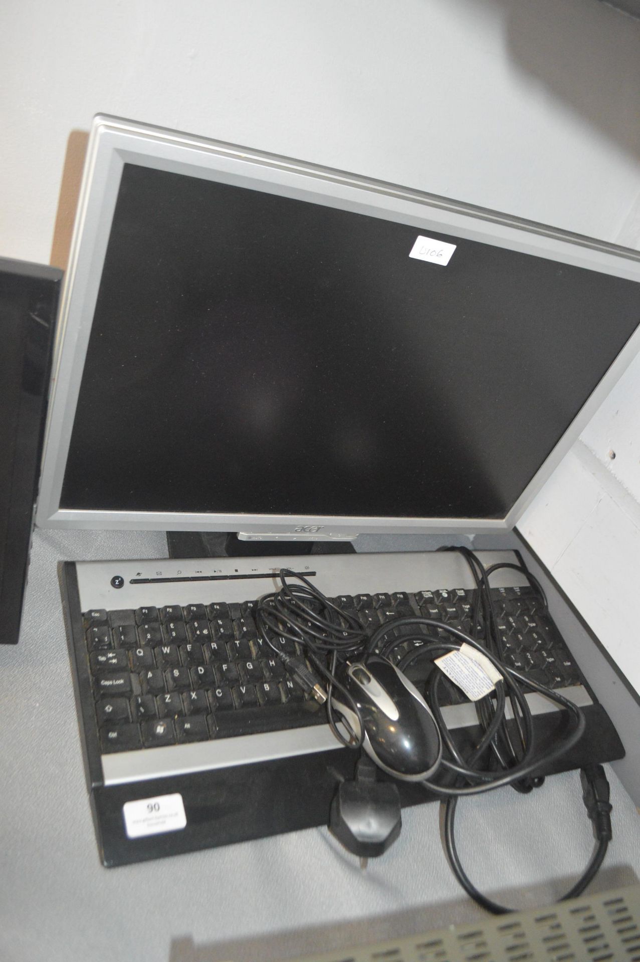 Acer Monitor with Keyboard and Mouse