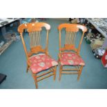 Two Spindleback Kitchen Chairs
