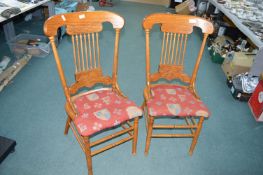 Two Spindleback Kitchen Chairs