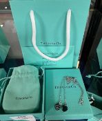 Tiffany Style Silver Pendant Necklace