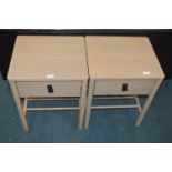 Pair of Single Drawer Bedside Tables