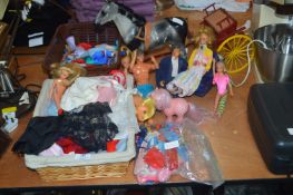 Vintage Dolls with Clothing, etc.