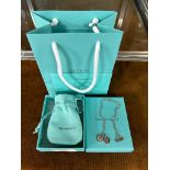 Tiffany Style Silver Pendant Necklace