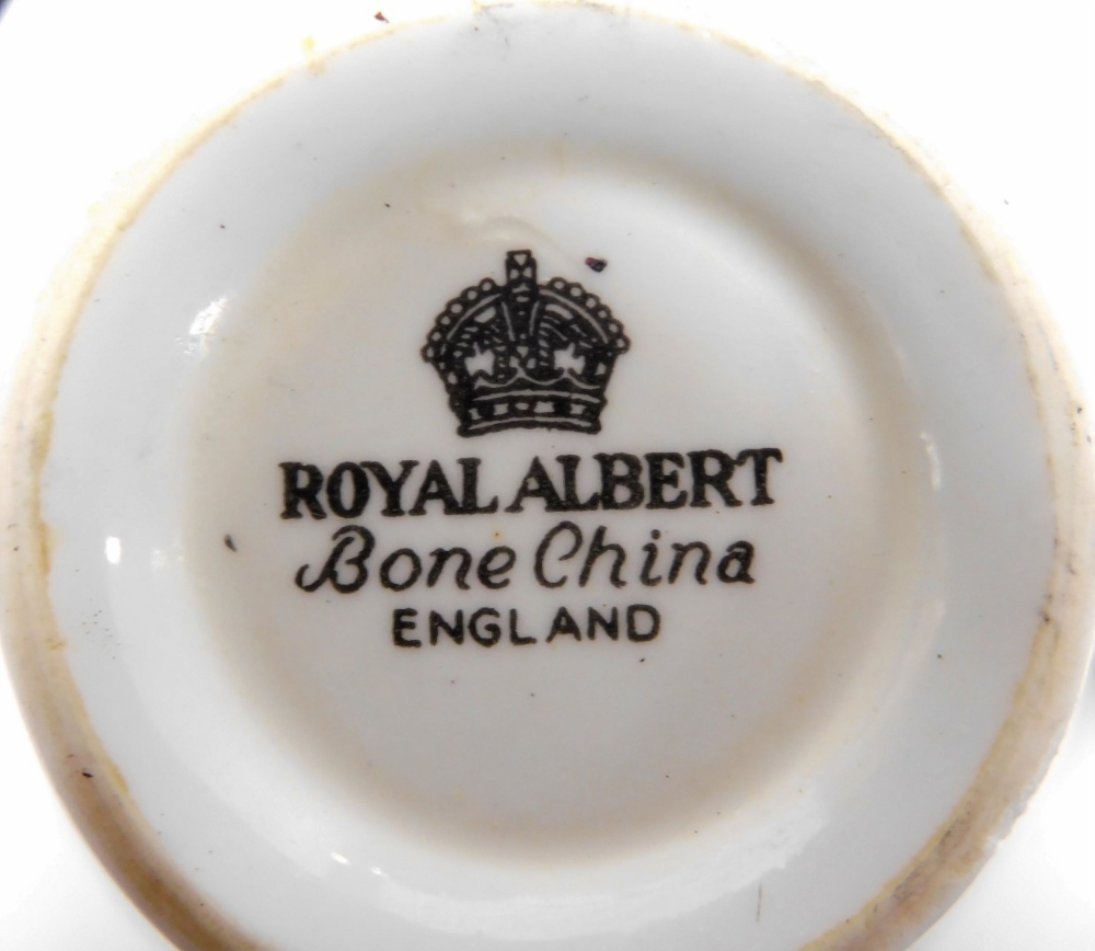 A Royal Albert porcelain Masquerade pattern part coffee and tea service, comprising coffee pot, two - Image 2 of 2