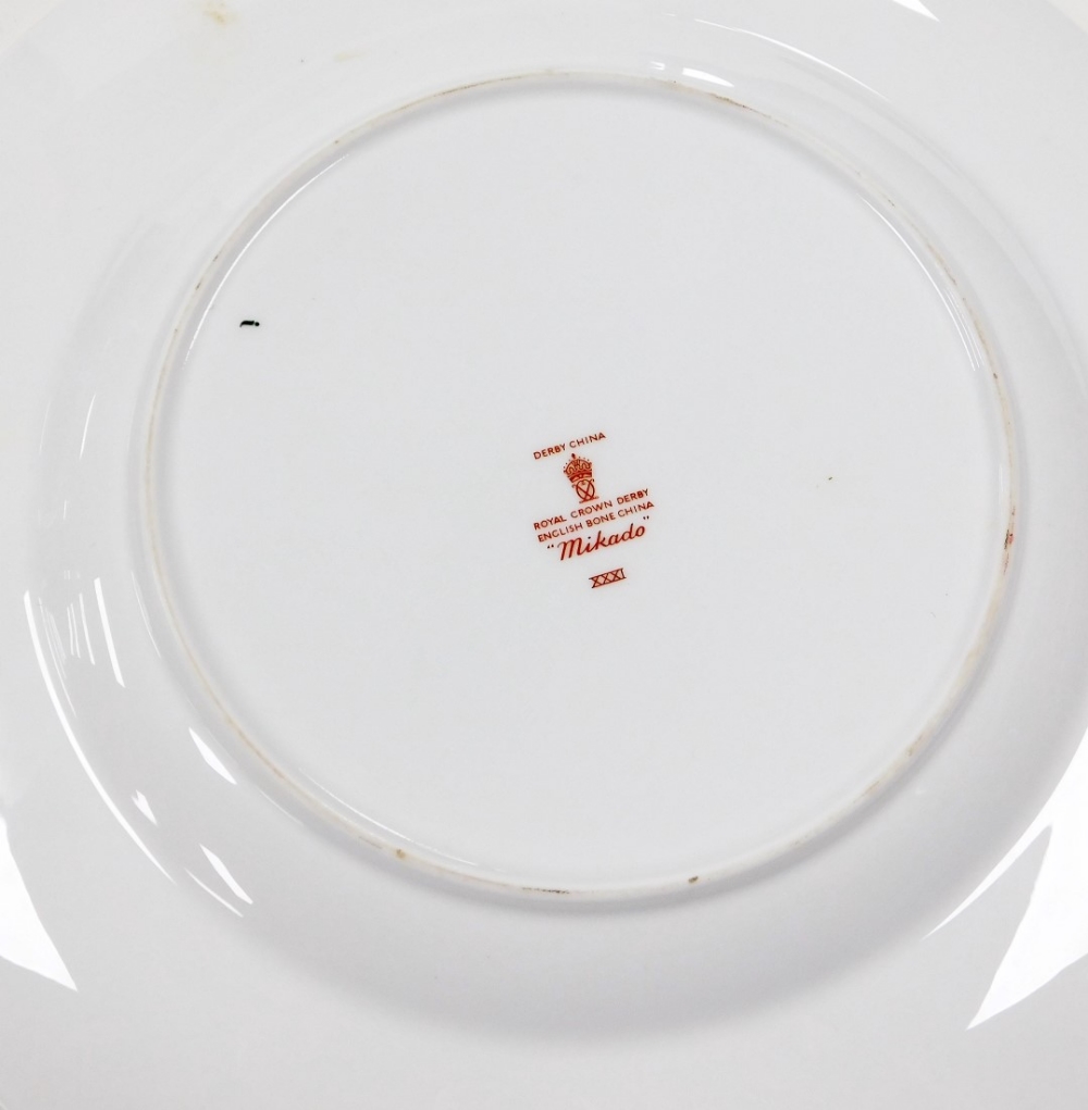 A Royal Crown Derby porcelain Mikado pattern part tea service, comprising teapot, six teacups and sa - Image 3 of 3