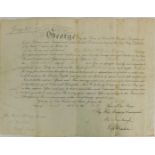 A George V Commission Document, to John Herbert Stellman Harrison, Royal Dublin Fusiliers on 16th Ju