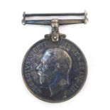 A British War Medal awarded to Pte. James Burns, 24955, Royal Dublin Fusiliers. Born Londonderry. En