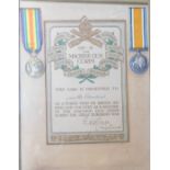 A Great War Certificate, to 171682 Pte Cleveland, Machine Gun Corps. Enlisted 22nd November 191