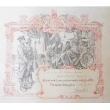 A Great War Discharge Certificate, to 45935 Pte Bertam Martin, Royal Berkshire Regiment, framed. Enl