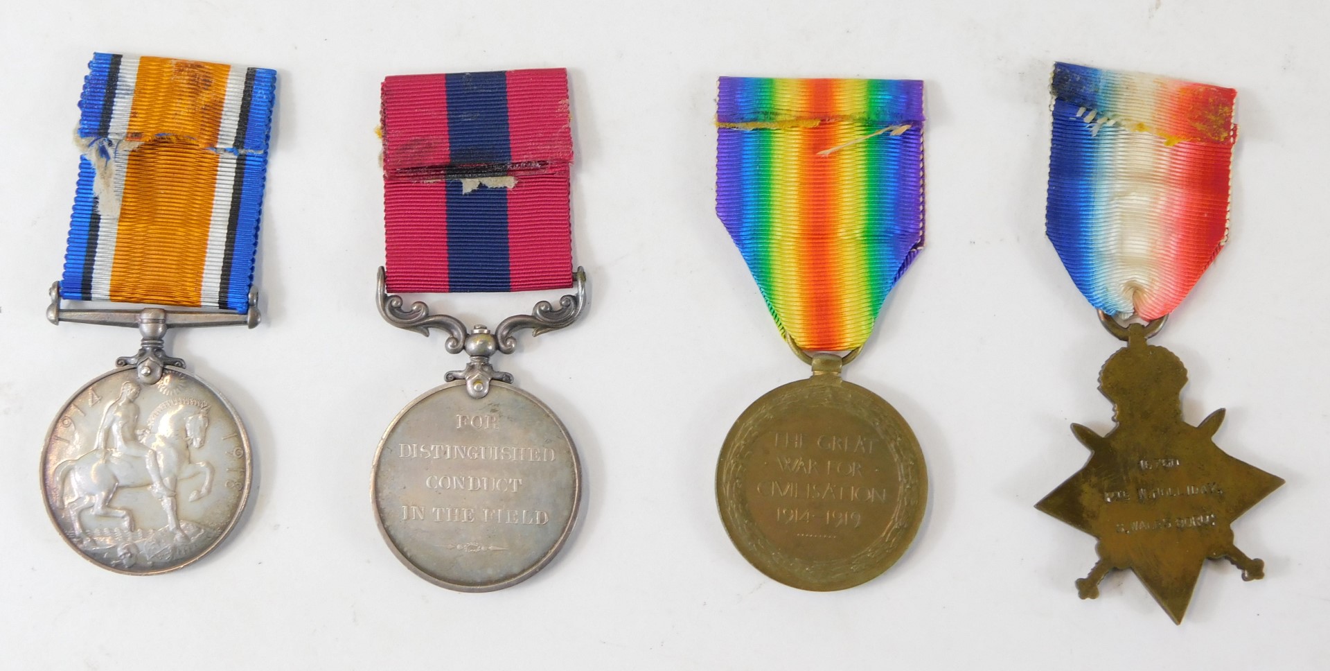 A Great War Western Front D.C.M. group of four medals, awarded to Private William Holliday, 6th Batt - Image 2 of 5