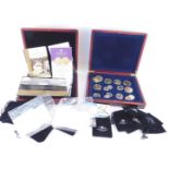 A group of London Mint Coronation coins, to include Order of the Garter 2008 one crown, Jubilee Mona