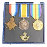 A Great War 1915 medal trio, awarded to 8545 Private Charles Dale, 3rd Battalion Oxford and Bucks Li
