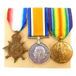 A 1914 Star Trio awarded to Pte. John Henry Squibb 2DG-5672, 2nd Dragoon Guards. Born Millbrook, Sou