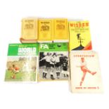 Various cricketing books, comprising Wisdom Cricketers Almanac 1985, 1995, and 1991, Wisdom Guide to