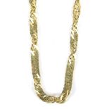 A 9ct gold fancy link neck chain, 50cm long, 5.1g, boxed.