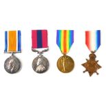 A Great War Western Front D.C.M. group of four medals, awarded to Private William Holliday, 6th Batt