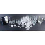 Various glassware, Aynsley Cottage Garden vase, 13cm high, a quantity of Swarovski figures to includ