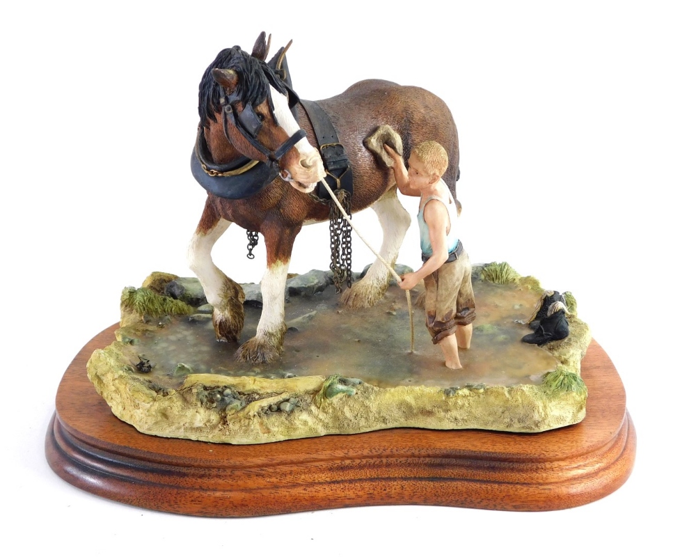 A Country Artists figure group Cooling His Heels, B0770, James Herriot, signed Harding, 20cm high.
