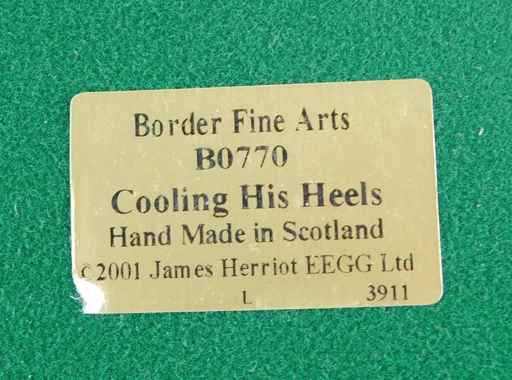 A Country Artists figure group Cooling His Heels, B0770, James Herriot, signed Harding, 20cm high. - Image 4 of 4