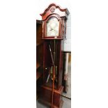 A Tempus Fugit thirty one day longcase clock, with weights and pendulum. (AF)