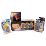 A boxed set of Star Wars Evolutions figures, together with a Darth Vader Slog figure, and a Dr Who A