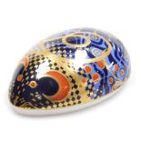 A Royal Crown Derby porcelain Computer Mouse paperweight, red printed marks and gold stopper, 11cm w