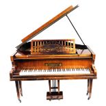 An early 20thC boudoir grand piano by Winkelmann and Co, in a mahogany and rosewood case, supported