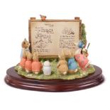 A Border Fine Arts Beatrix Potter tableau, modelled by Richard Wawrzesta, limited edition 1295/2000,