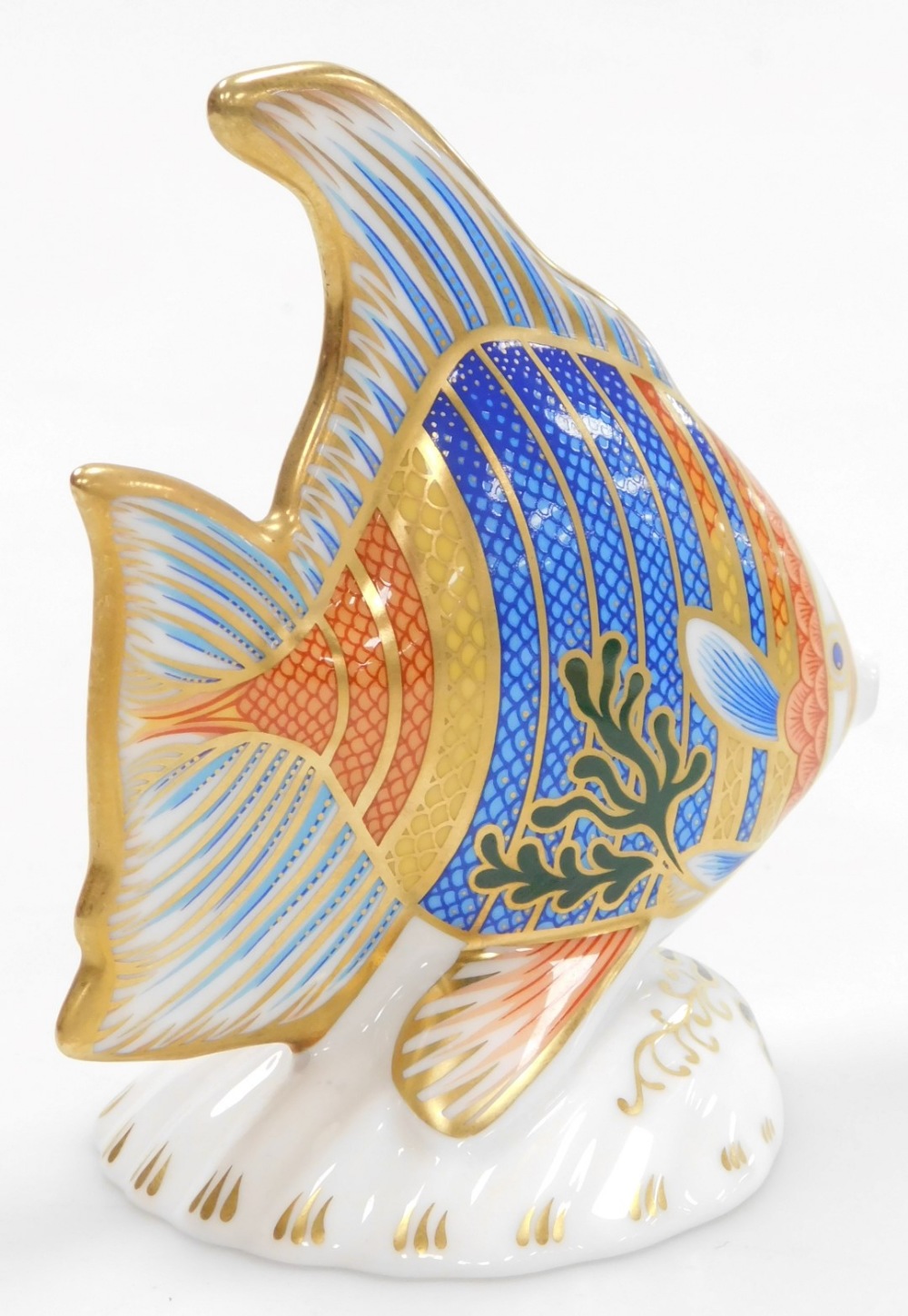 A Royal Crown Derby porcelain Pacific Angelfish paperweight, limited edition number 1588/2500, red p - Image 2 of 3