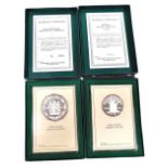 A Rhodesian silver 10th Anniversary Independence medallion, limited edition 0551/3500, boxed with ce