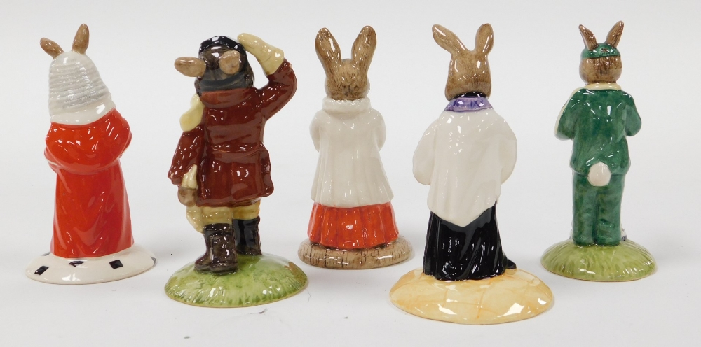 Five Royal Doulton Bunnykins figures, comprising Vicar Bunnykins, DB254, Choir Singer Bunnykins, DB2 - Image 2 of 7